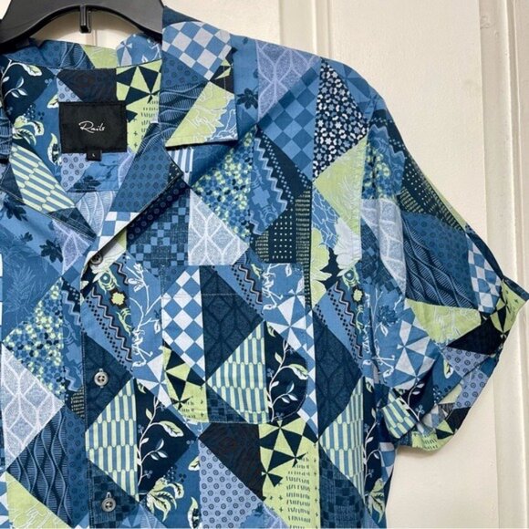 New RAILS  Moreno Shirt Triangle Patchwork Shadow Size L - Picture 6 of 15